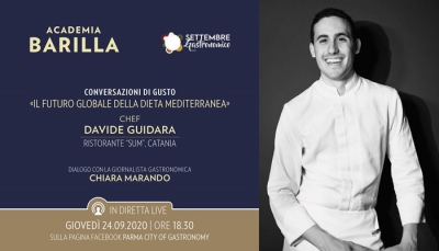 Il futuro globale della Dieta Mediterranea:  in Academia Barilla conversazione con lo chef Davide Guidara