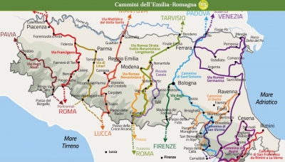 Turismo dei cammini in Emili Romagna - Le mappe interattive per i viandanti