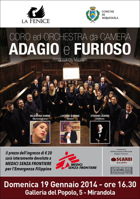19 gennaio Adagio e Furioso per MSF Filippine La Fenice ore 1630 gde