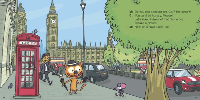 Cat and mouse go to london libri per bambini imparare inglese 