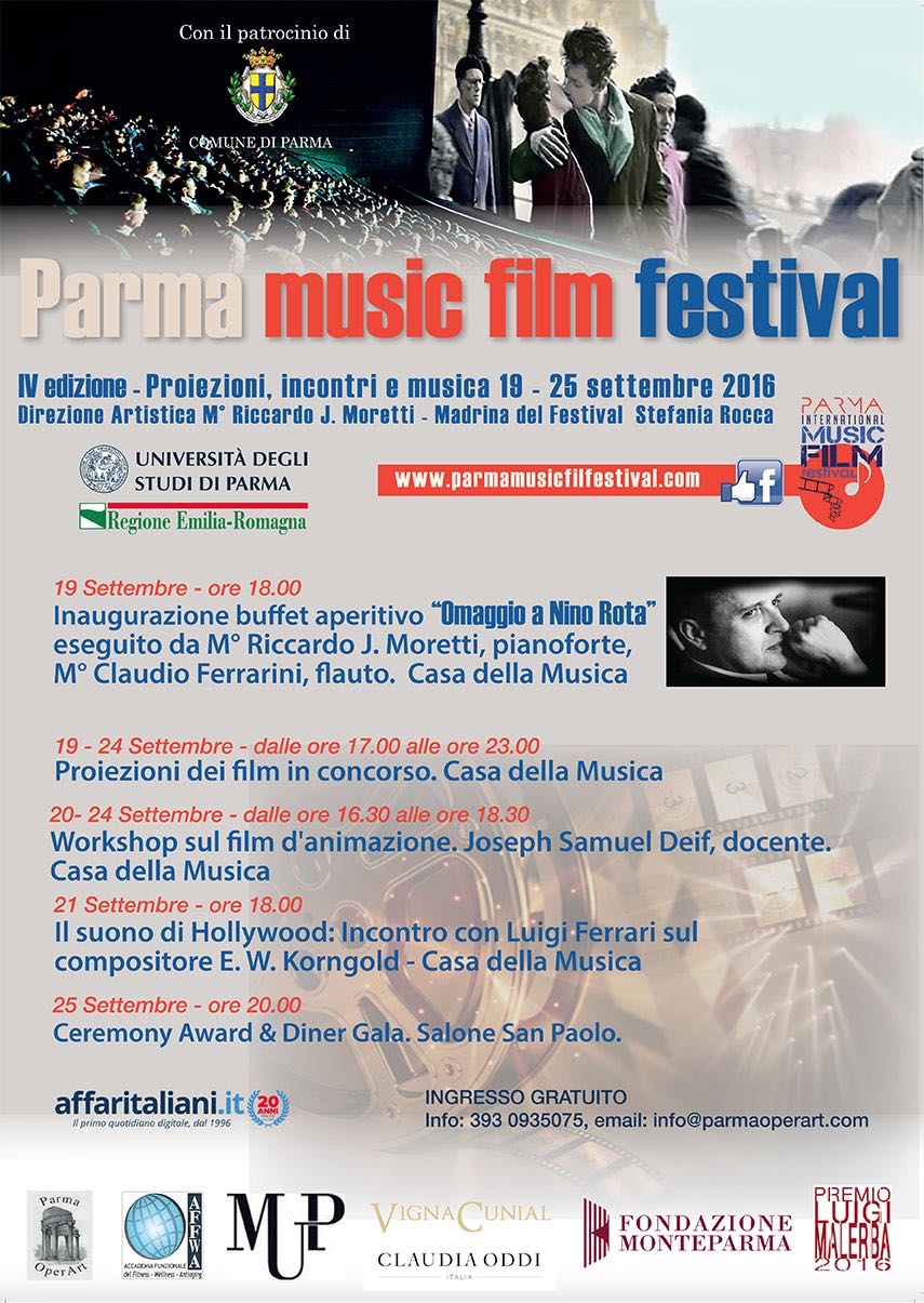 LOCANDINA PARMA FILM FESTIVAL 2016 eventi