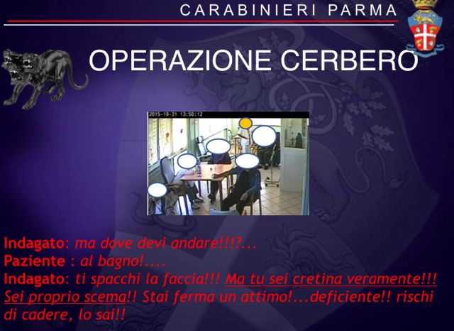 operazione cerbero maltrattamenti anziani parma slide