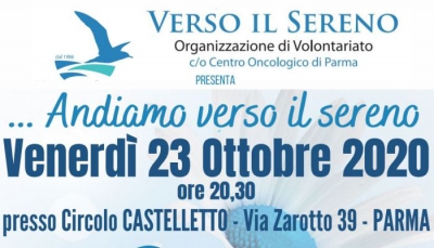 Venerdì 23 ottobre evento solidale per i malati oncologici organizzato da Verso il Sereno