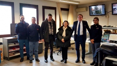 Visita del Prefetto alla Sala Operativa della Questura di Modena