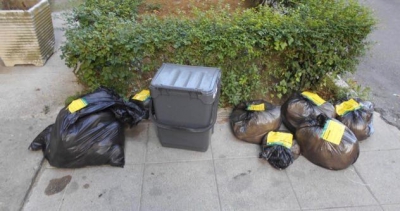 Parma - raccolta dei rifiuti in occasione di ferragosto
