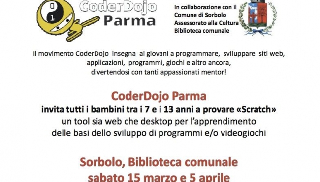 Sorbolo - CoderDojo, corso di programmazione per bambini ed adolescenti