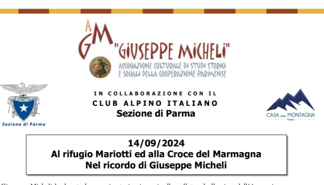 150 anni dalla nascita di Giuseppe Micheli - 14 settembre al Lago santo