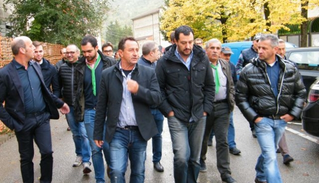 Matteo Salvini nel Piacentino: «L&#039;alluvione una tragedia annunciata, qualcuno deve pagare»