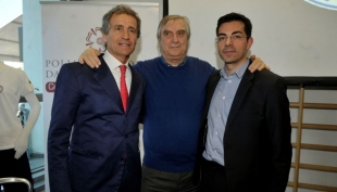 Da sinistra Guido Dalla Rosa Prati, il dottor Claudio Costa e il dottor Michele Zasa