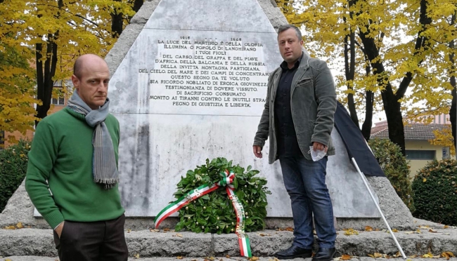 Deposizione corone a Filippo Corridoni e al Monumento ai Caduti di tutte le guerre.
