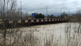 torrente Enza a Sorbolo, foto tratta dal profilo Facebook del sindaco di Sorbolo Cesari Nicola