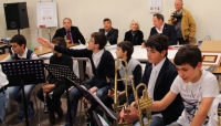 Relatori e Banda musicale della Scuola Sissa Trecasali