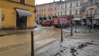 Via Mazzini, nel centro di Langhirano