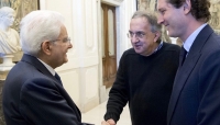 Mattarella - Marchionne - Elkan - Foto Quirinale 