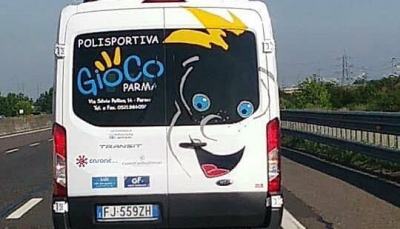 Il pulmino rubato alla Polisportiva Gioco Parma