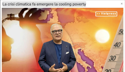 La crisi climatica fa emergere la cooling poverty (Video Italpress)