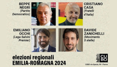 Parma: al Cubo confronto fra quattro candidati al Consiglio regionale