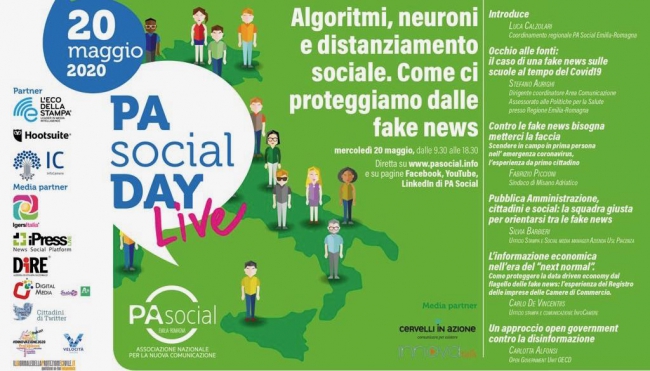 Le fake news al tempo del covid: il pa social day 2020 tutto online tra scenari di disinformazione e strumenti di contrasto