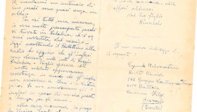 Arrivata, dopo 78 anni, la lettera dal fronte di guerra del 1943