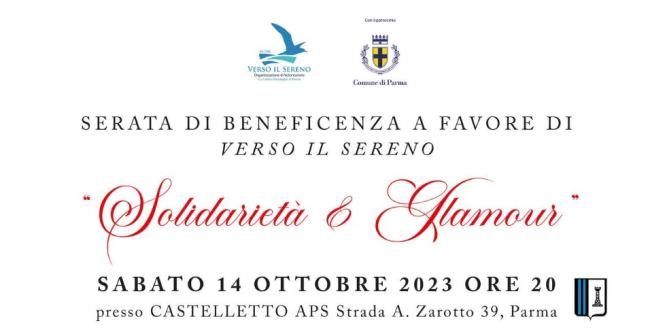Domani serata benefica al Castelletto di Parma in favore di Verso il Sereno con sfilate, cena e lotteria