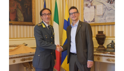 Il nuovo comandante provinciale della Guardia di Finanza di Parma in Municipio