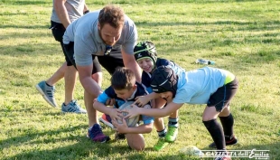 Minirugby: speciale allenamento in Cittadella con le Zebre - FOTO