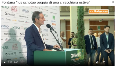 Fontana &quot;Ius scholae peggio di una chiacchiera estiva&quot; (Video Italpress)