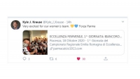 Il nuovo patron del Parma Calcio twitta sulla femminile