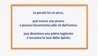 La parola, leggera come una piuma o affilata come una pietra tagliente