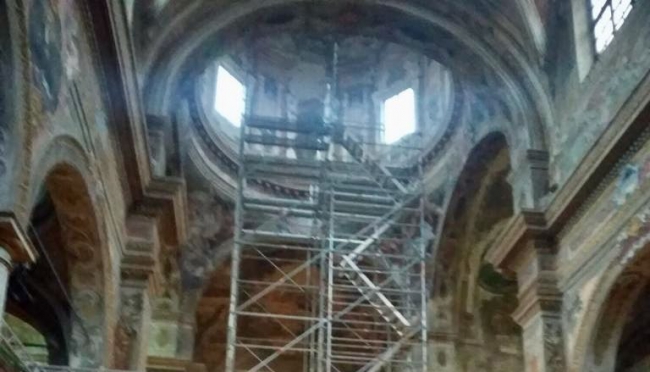 Cupola della Sala dei Teatini: al via i lavori di restauro