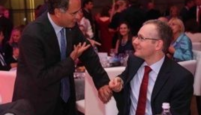 Il cardiologo piacentino Massimo Piepoli con Stephan Gielen, presidente della Associazione Europea di Cardiologia Preventiva