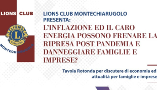 Lions Club Montechiarugolo: “Inflazione, caro energia, famiglie e imprese”,  Monticelli Terme 19 ottobre ore 18,30