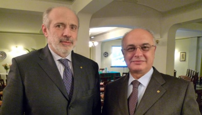 il presidente di Emil Banca Giulio Magagni e il direttore generale di Emil Banca Daniele Ravaglia