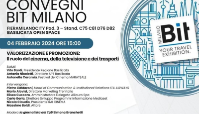 Bit, a Milano il Convegno  &quot;Valorizzazione e Promozione: il  ruolo del Cinema, della Televisione e dei Trasporti&quot; 