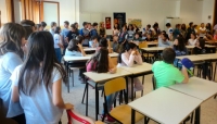 un momento della visita del sindaco alle scuole secondarie &quot;Marconi&quot;