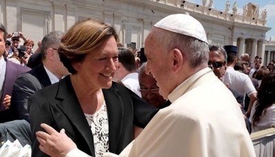 Andreana Scapuzzi Bassanetti con Papa Francesco