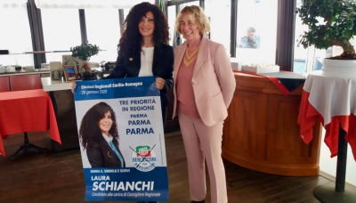 Stefania Craxi a Parma per sostenere Laura Schianchi 