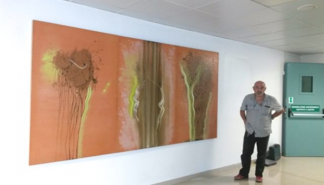 L&#039;artista Girodano Montorsi dona un quadro all&#039;ospedale di Correggio