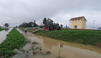 Grazie alle somme urgenze finanziate dalla Bonifica Parmense subito la sistemazione degli argini danneggiati dal maltempo