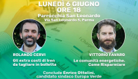 Europa Verde e il caro bollette, lunedì 18,30 incontro a San Leonardo