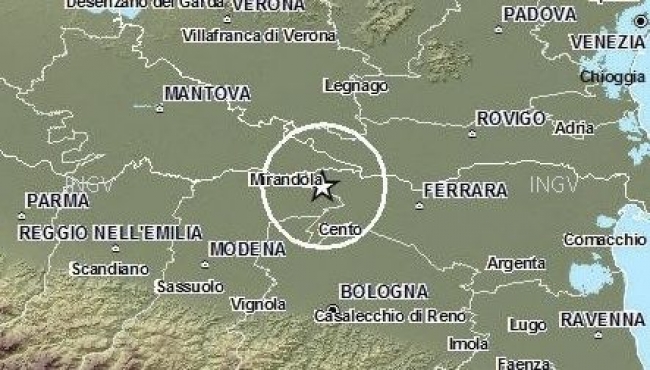 Modena - Lieve scossa di terremoto nella Bassa