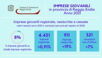 Reggio Emilia CCIAA. Tornano a crescere le imprese giovanili