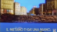 Frame di uno spot anni &#039;80 &quot;Il Metano ti dà una mano&quot;