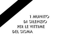 Un minuto di silenzio in memoria delle vittime del sisma