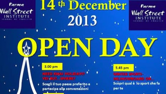 Parma, al Wall Street Institute Sabato è &quot;Christmas Open Day&quot;