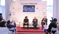 conferenza stampa presso il padiglione italiano del Festival di Cannes