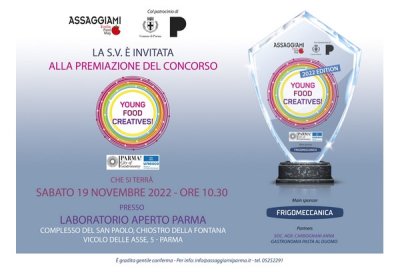 Premiazione concorso &quot;Young Food Creatives!&quot;. Laboratorio Aperto del Complesso di San Paolo, sabato 19.11.22, ore 10.30