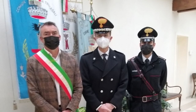 Il Comandante dei carabinieri in Municipio a Sissa