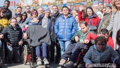 Il gruppo al Luna park di Largo Simonini 