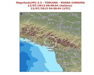 Nuova scossa di terremoto in lungiana: 3,4